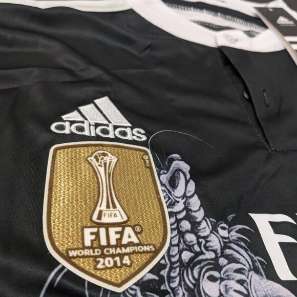 Ronaldo #7 Real Madrid 2014/15 Adidas UCL Longsleeve Black Dragon Jersey - Picture 6 of 15